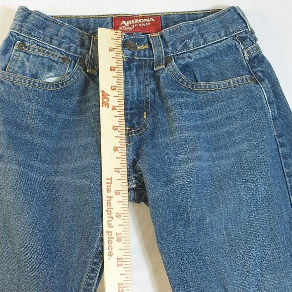 Arizona Jean Co Boys Size 8 Reg Relaxed Straight Blue Jeans - Picture 13 of 16